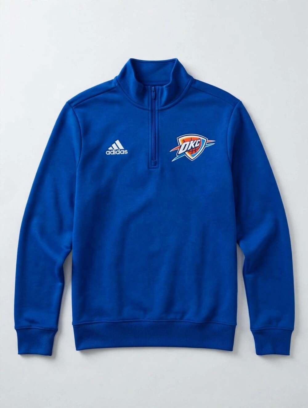 Adidas Women's Oklahoma City Thunder NBA Quarter Zip Pullover Sz S Blue